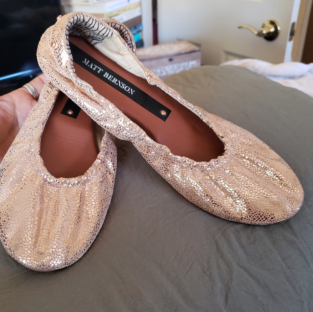 Matt Bernson bronze Flats 8.5 fits 7.5 or 8